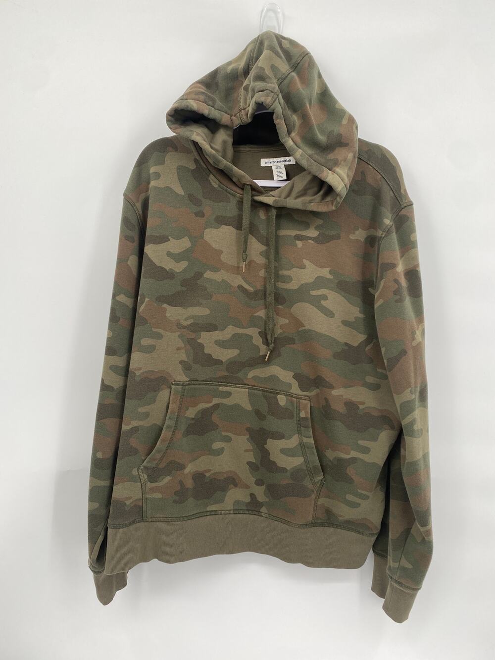 Amazon Essentials Green Camo Regular-Fit Fleece Pullover Hoodie Women's XXL